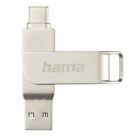 Hama C-Rotate Pro - 512 GB - USB Type-A / USB Type-C - 3.2 Gen 1 (3.1 Gen 1) - Drehring - Silber