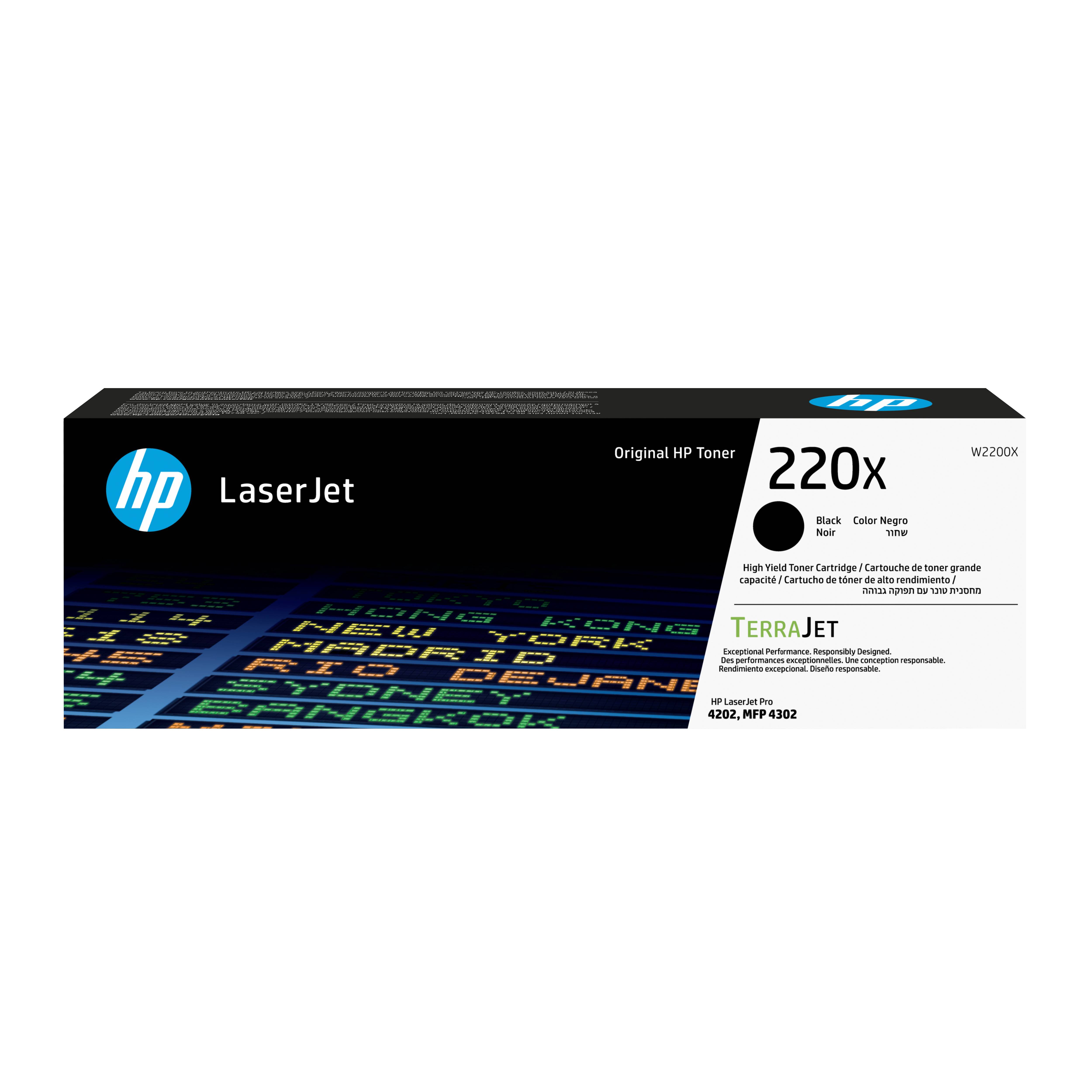 HP 220X - Hohe Ergiebigkeit - Schwarz - original - LaserJet - Box - Tonerpatrone (W2200X)