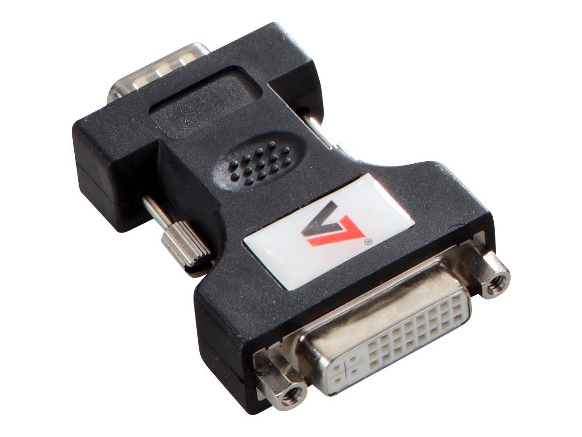 V7 VGA-Adapter - HD-15 (VGA) (M) zu DVI-I (W) - Schwarz