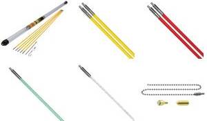 C.K Einziehstange ''MightyRod PRO'', Durchmesser 7 mm Länge: 1 m, vernickelt, splitterfrei,