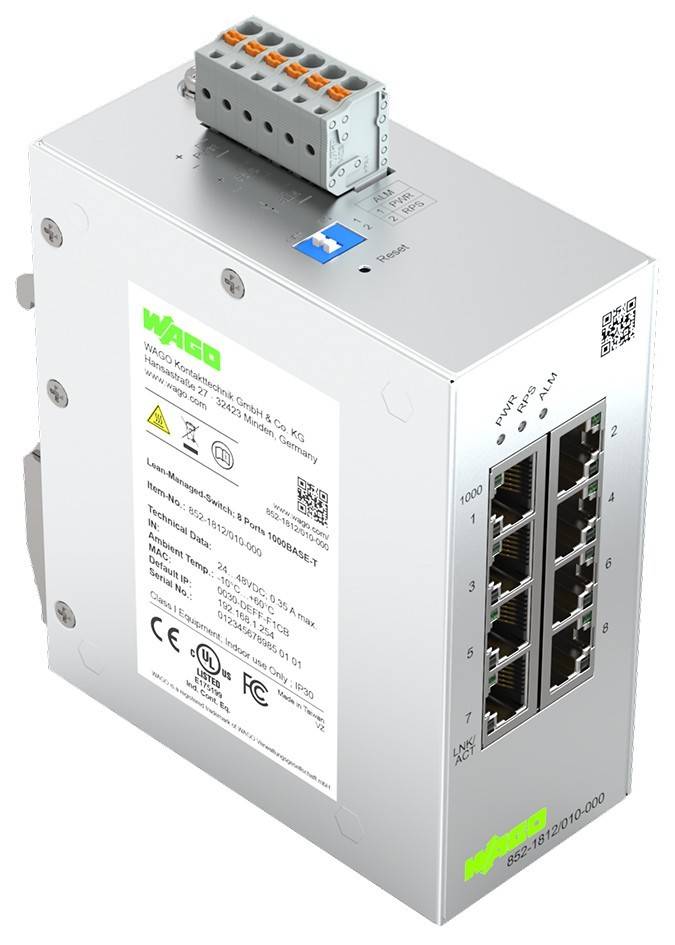 WAGO GmbH & Co. KG Lean-Managed-Switch,8 852-1812/010-000