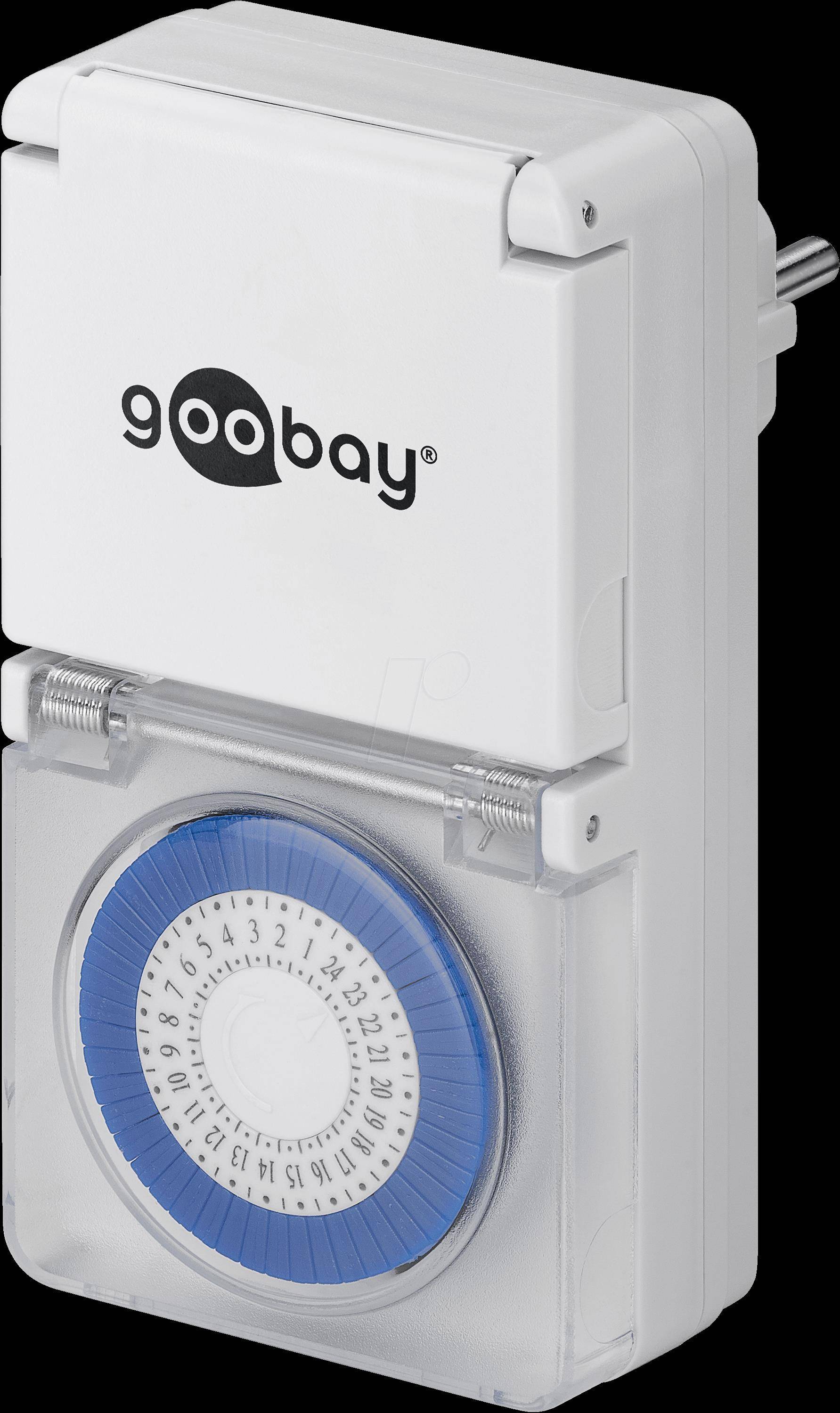 Goobay Analoge Zeitschaltuhr IP44, Weiß