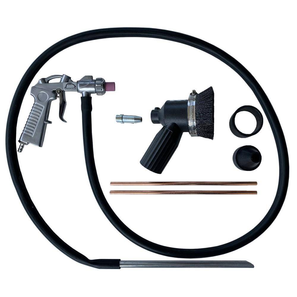 Strahlpistolen-Set - zum Strahlen von Verkokungen - inkl. Schlauch und Lanze - Luftverbrauch min. 350 l/min