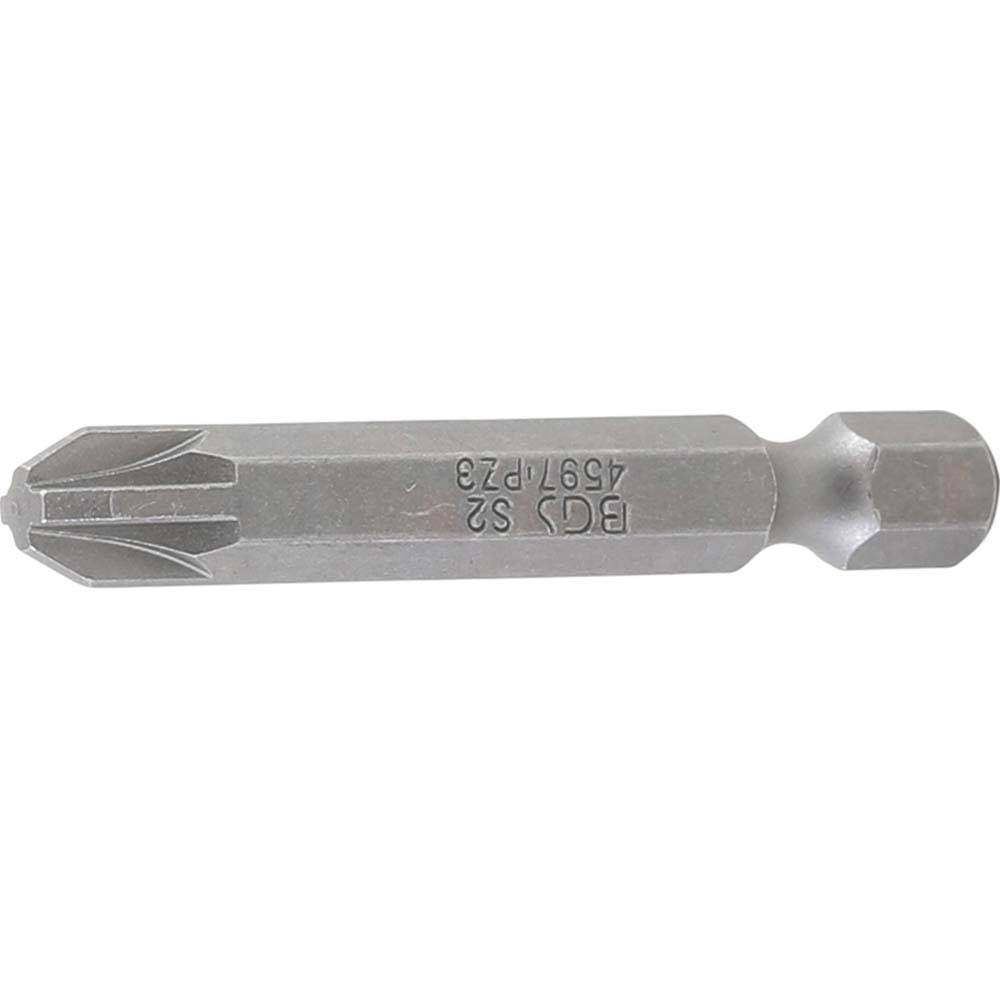 Bit - Chrom-Vanadium-Stahl - Antrieb Außensechskant - Abtriebsprofil Kreuzschlitz PZ3 - Antriebsprofilgröße 6,3 mm (1/4") - Länge 50 mm - 12 g