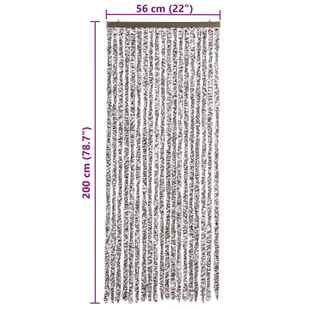vidaXL Insektenschutz-Vorhang Braun und Beige 56x200 cm Chenille