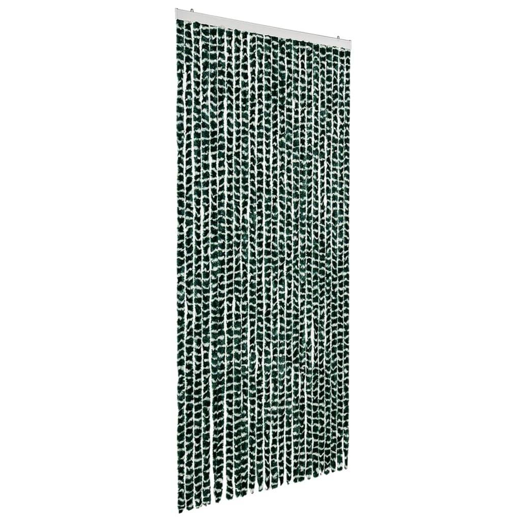 vidaXL Insektenschutz-Vorhang Grün und Weiß 100x220 cm Chenille