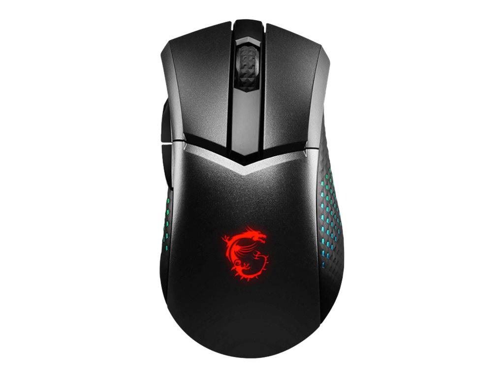 MSI Clutch GM51 - Maus - leicht - Für Rechtshänder - optisch - 6 Tasten - kabellos, kabelgebunden - Bluetooth, 2.4 GHz -