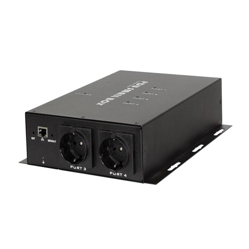LOGILINK Smarte IP-Stromverteiler-Box PDU4S01, 4-fach, schwarz