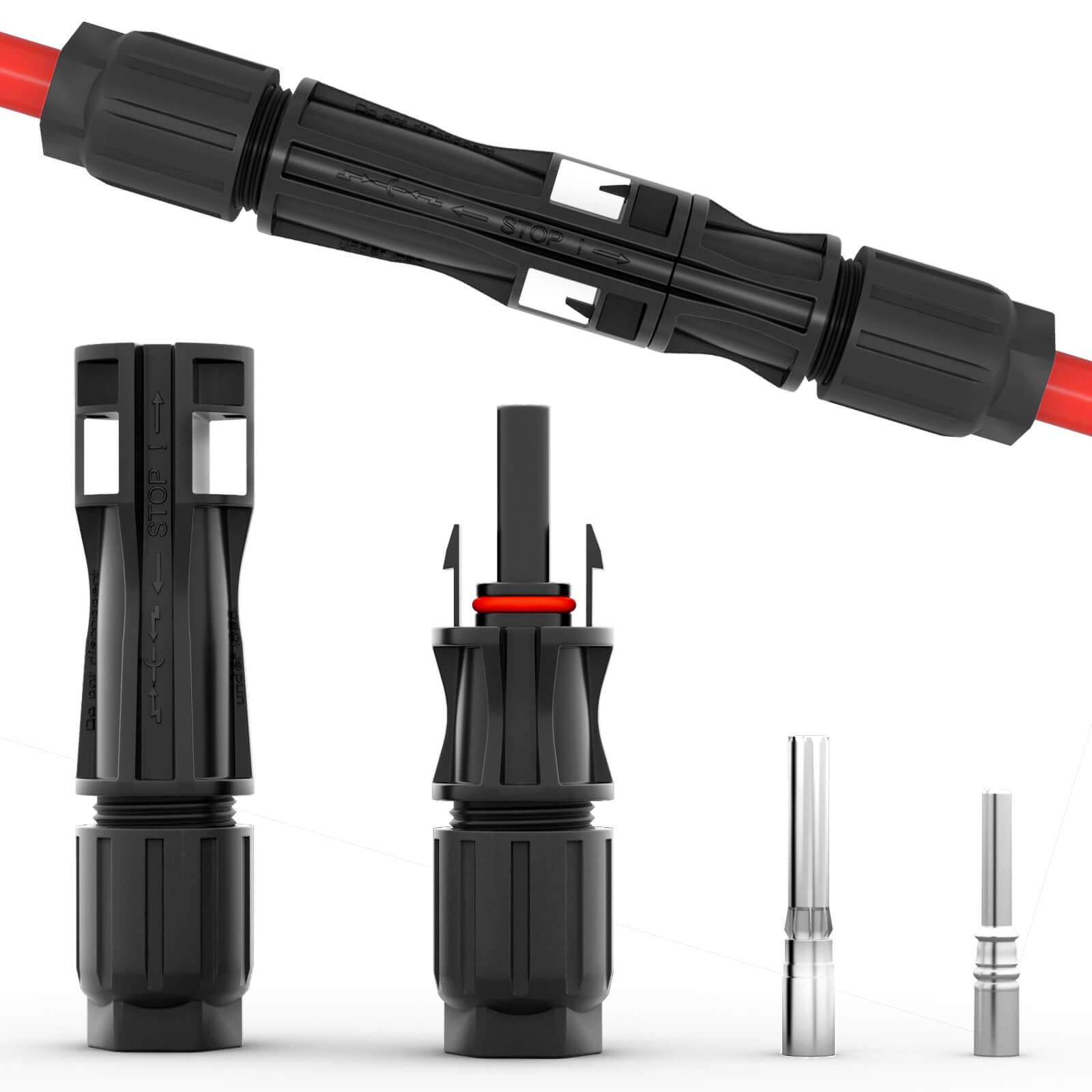 hb-digital Solar Stecker und Buchse 1500V Solarsteckverbinder IP68 für Solarkabel 10mm2