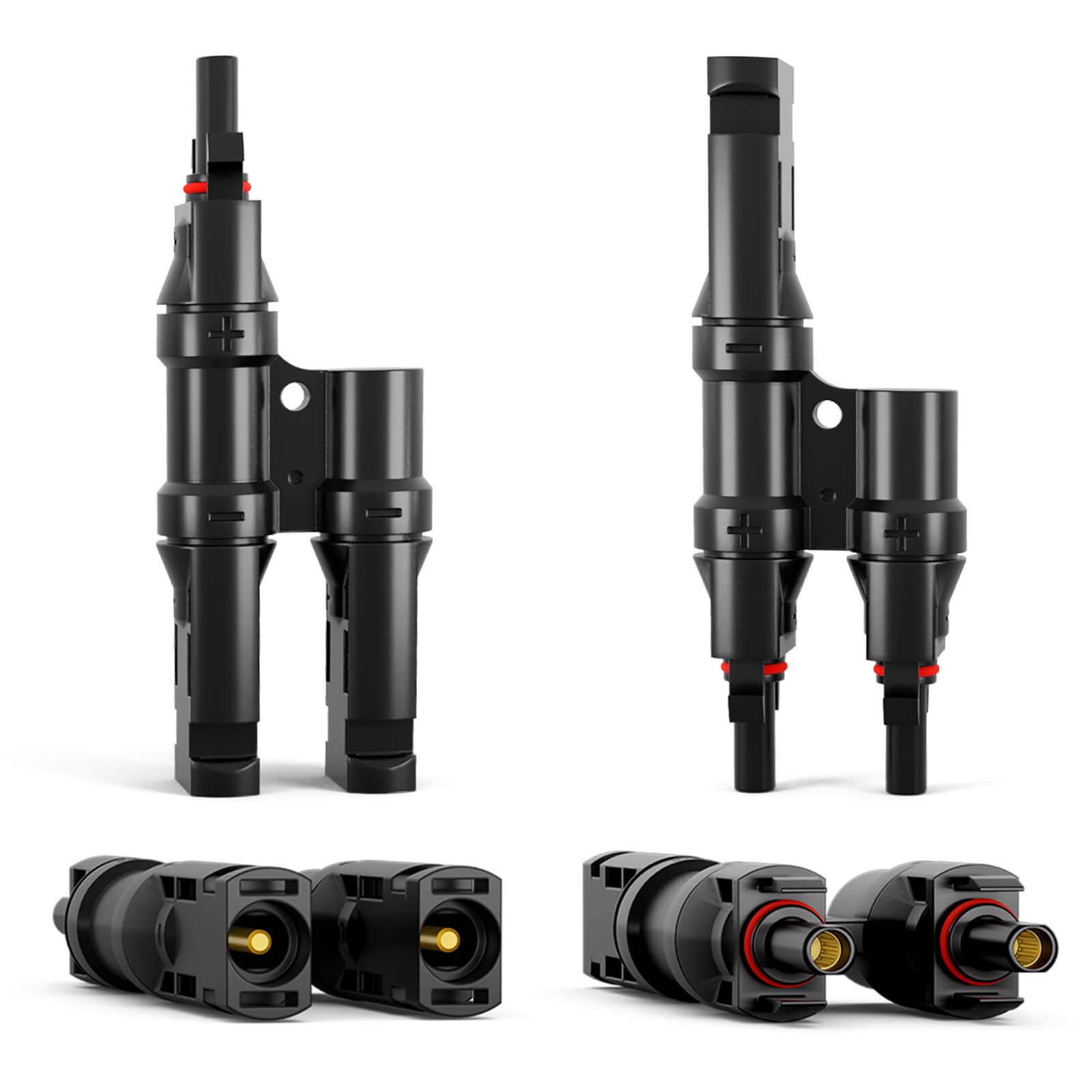 hb-digital Solar Stecker Verteiler Typ-T 2-fach Solarkabel Verbinder für Photovoltaik