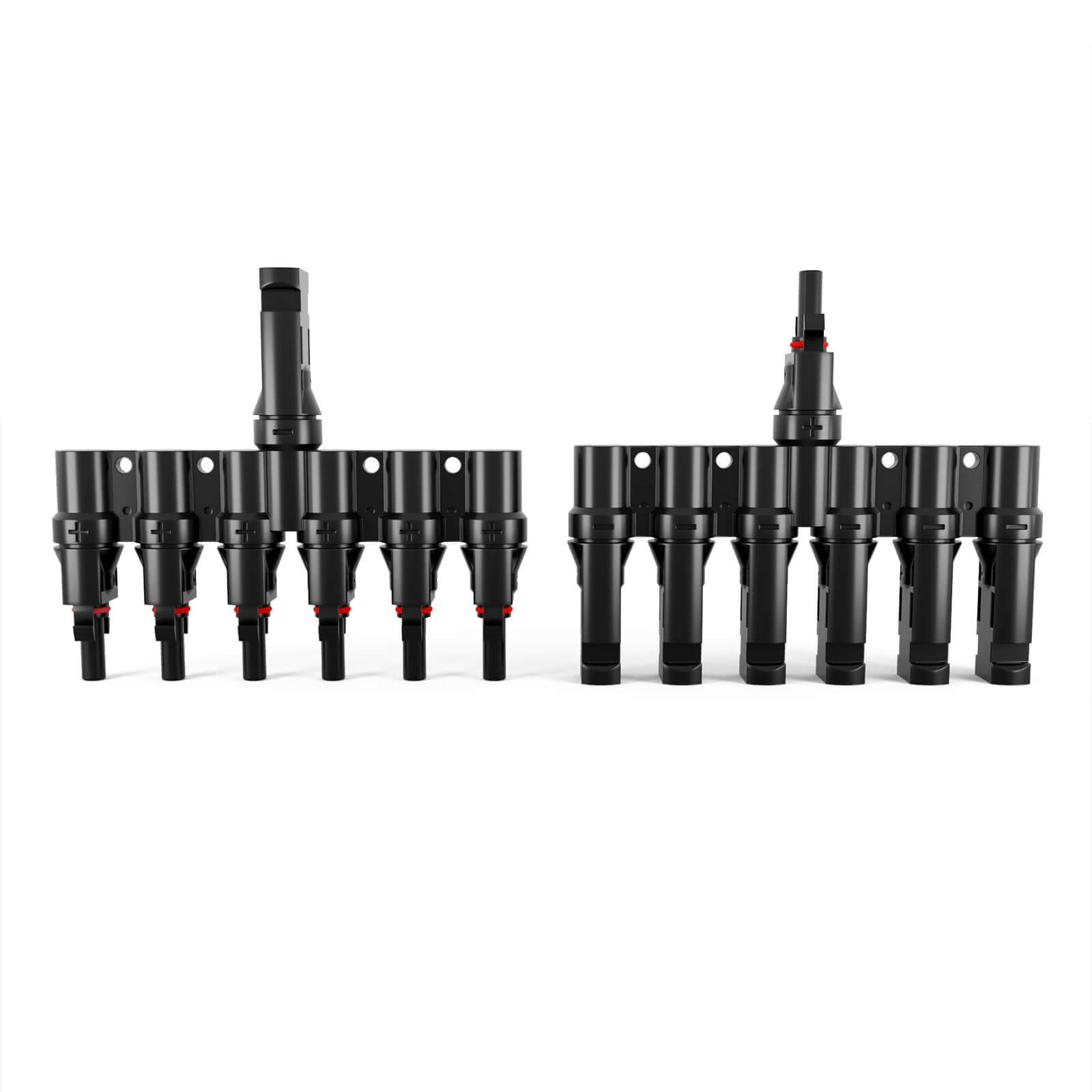 hb-digital Solarstecker Verteiler Typ-T 6-fach Photovoltaik Steckverbinder für Solarkabel