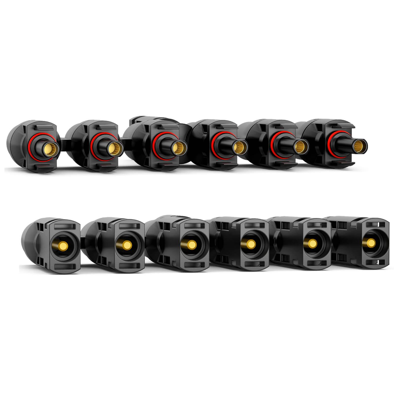 hb-digital Solarstecker Verteiler Typ-T 6-fach Photovoltaik Steckverbinder für Solarkabel