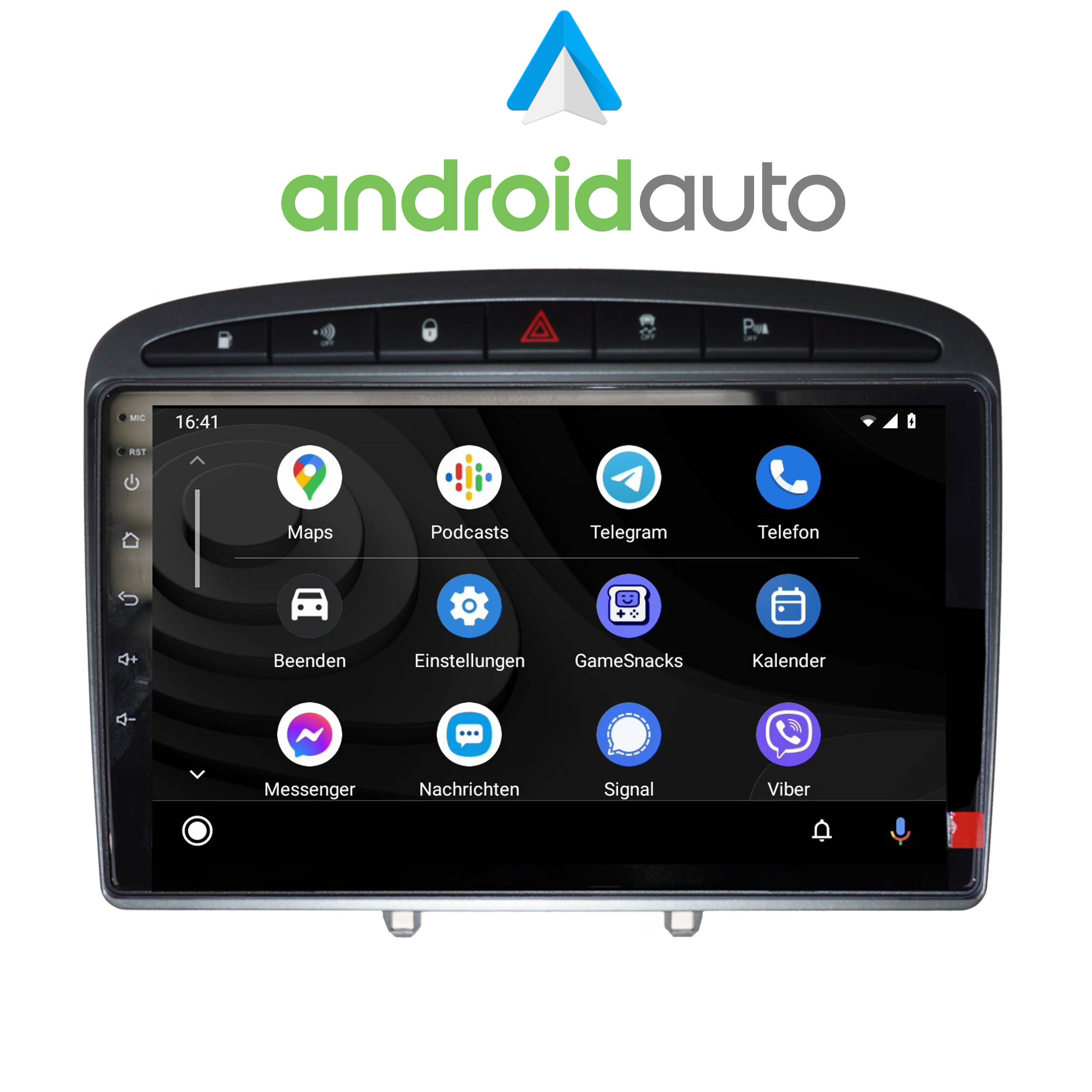 Für Peugeot 308 408 RCZ 9" Touchscreen Android Autoradio GPS Navigation CarPlay