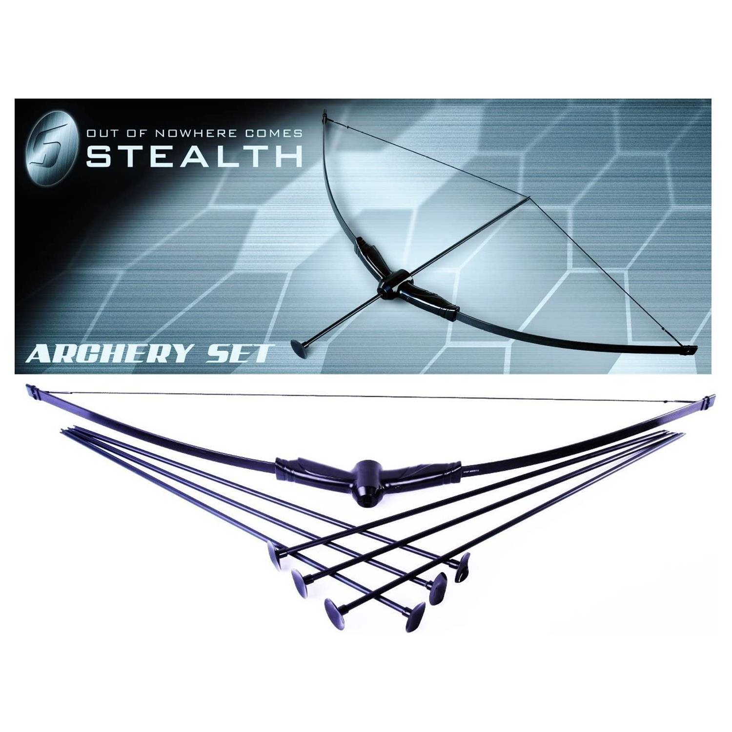 Petron 160/6 STEALTH Archery, Sport-Bogen mit 6 Pfeilen, schwarz, 7-teilig (1 Set)