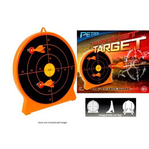 Petron 162/T SURESHOT Kinder Zielscheibe Ø 25cm ohne Pfeile, orange/schwarz