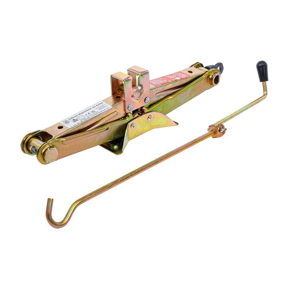 Scherenwagenheber - mit Kurbel - Maße (L x B x H) 425 x 90 x 105 mm - Tragfähigkeit 1 t