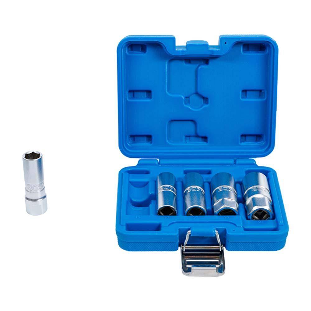 Zündkerzen-Einsatz-Satz - Sechskant - 5-teilig - Antrieb Innenvierkant 12,5 mm (1/2") - SW 14 bis 21 mm