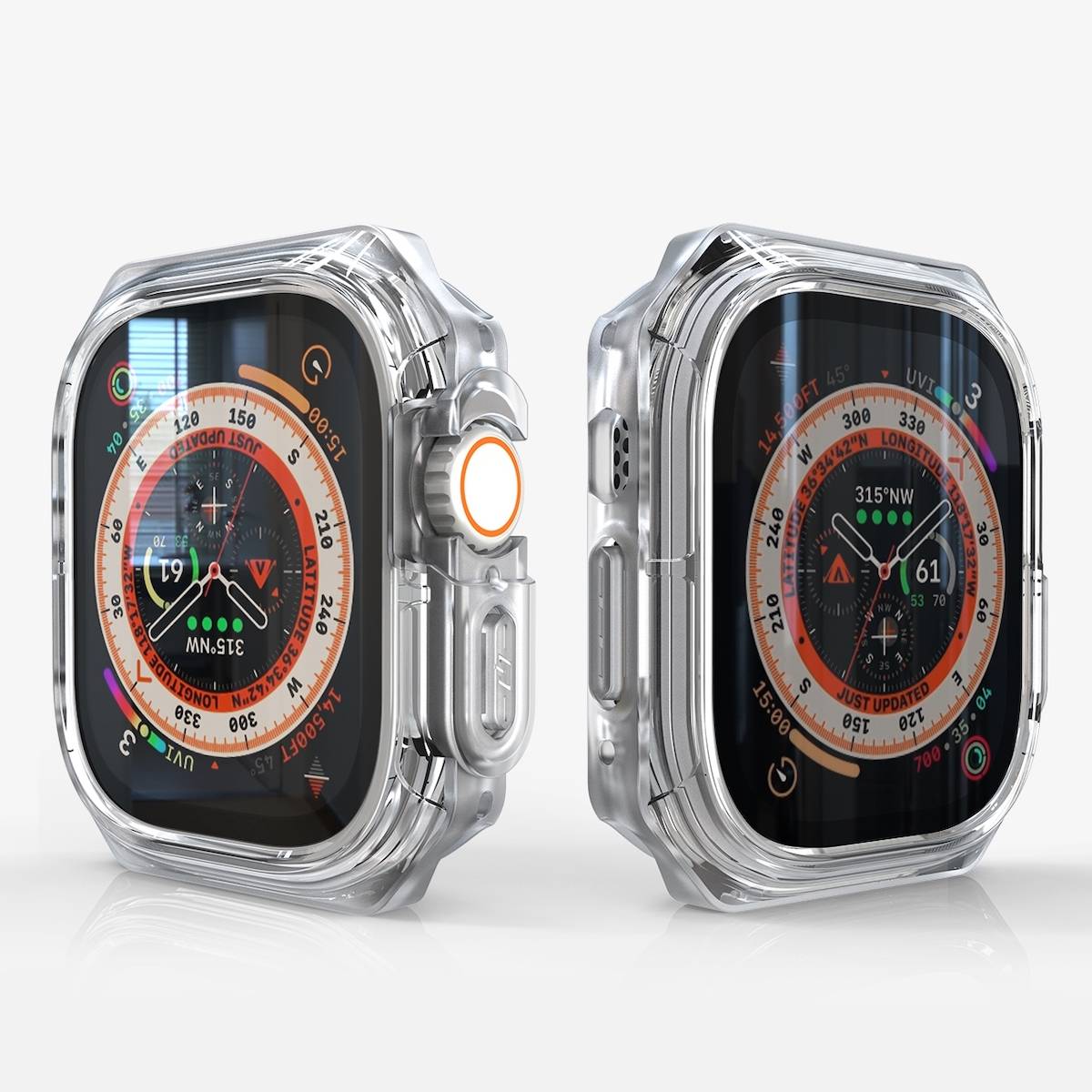 Für Apple Watch Ultra 1 + 2 49mm Uhr Gehäuse Silikon Hülle Transparent
