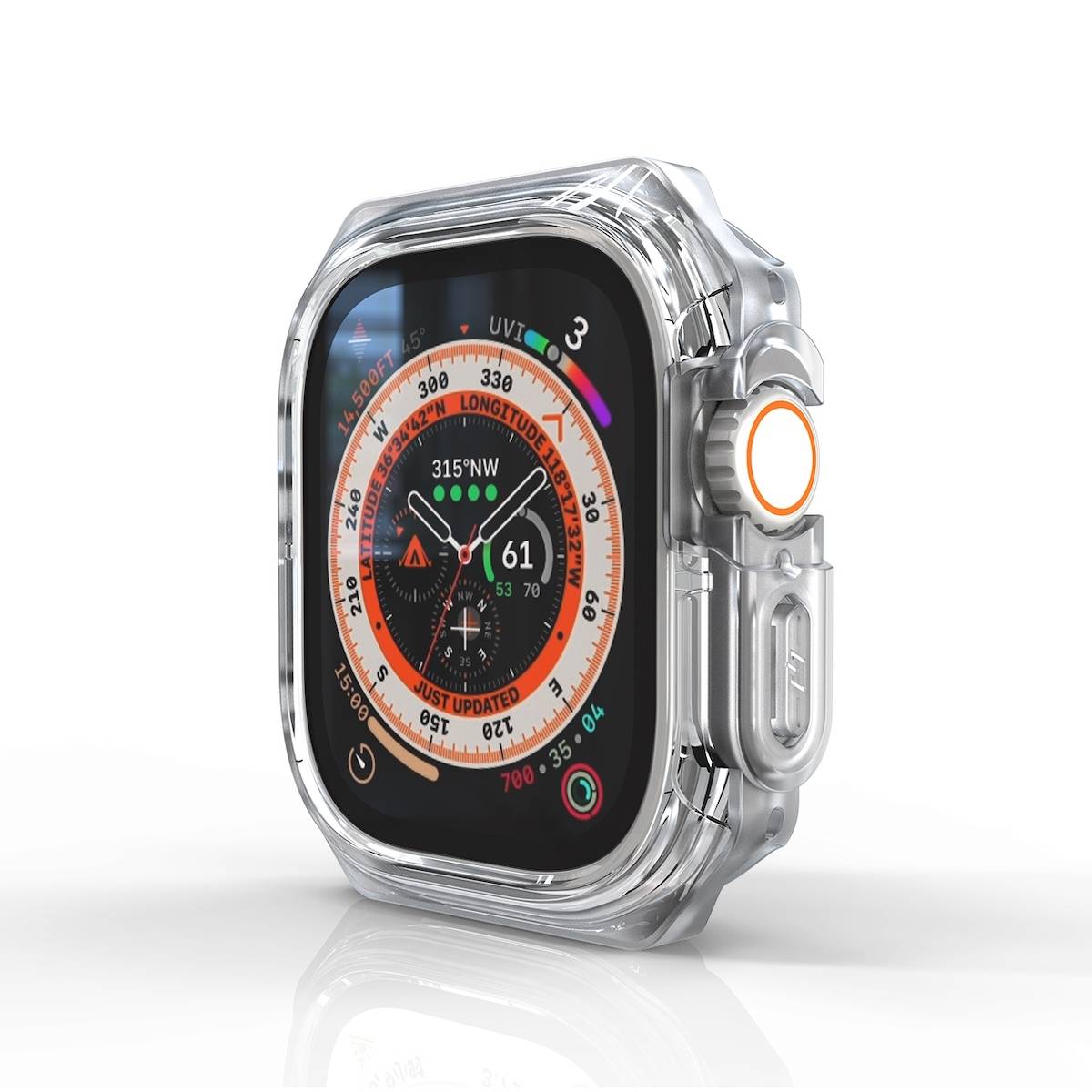 Für Apple Watch Ultra 1 + 2 49mm Uhr Gehäuse Silikon Hülle Transparent
