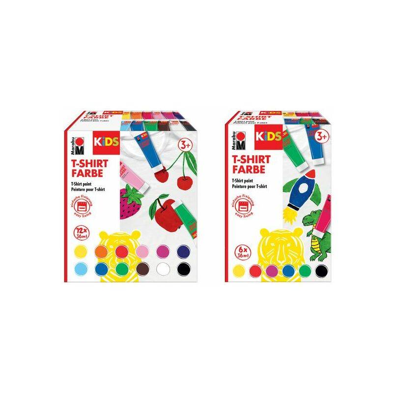 Marabu KiDS T-Shirt Farbe, 36 ml, Tube, 6er Set