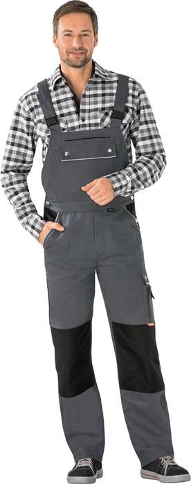 Latzhose Canvas 320 Gr.54 grau/schwarz PLANAM