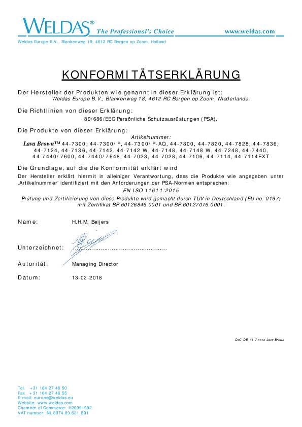 Schürze Lava Brown™ L.ca.107xB.ca.80cm braun WELDAS