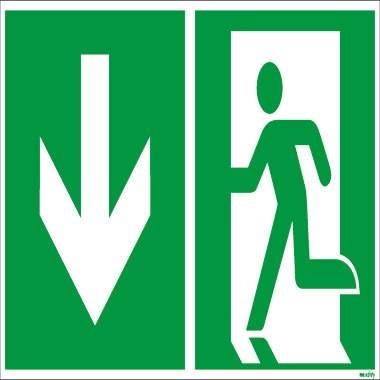 Hinweisschild Notausgang 30x15cm Hart-PVC