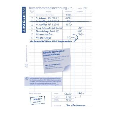 Avery Zweckform Kassenbericht 318 DIN A5 50Blatt