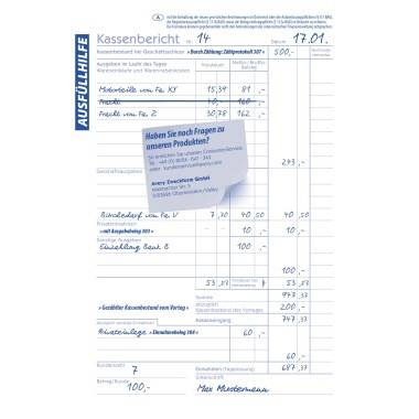 Avery Zweckform Kassenbericht 305 DIN A5 50Blatt