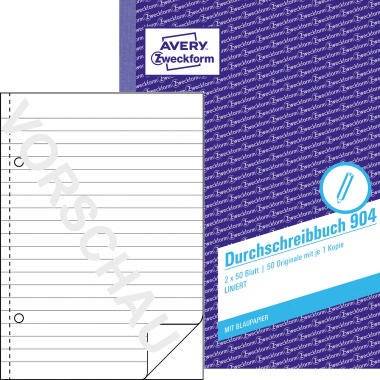 Avery Zweckform Durchschreibebuch 904 DIN A5 liniert 2x50Blatt