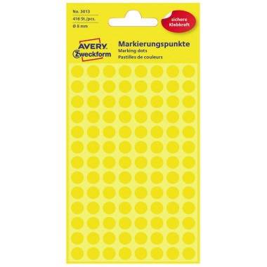 Avery Zweckform Markierungspunkt 3013 8mm gelb 416 St./Pack.