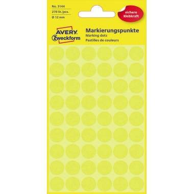 Avery Zweckform Markierungspunkt 3144 12mm gelb 270 St./Pack.