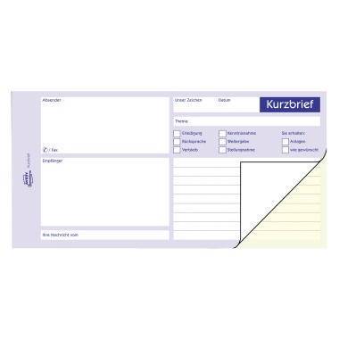 Avery Zweckform Kurzbrief 1741 1/3 DIN A4 2x40Blatt