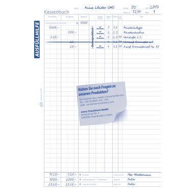 Avery Zweckform Kassenbuch 426 DIN A4 100Blatt