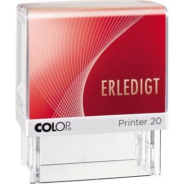COLOP Textstempel Printer 20 ERLEDIGT 100670 38mm Kunststoff rt