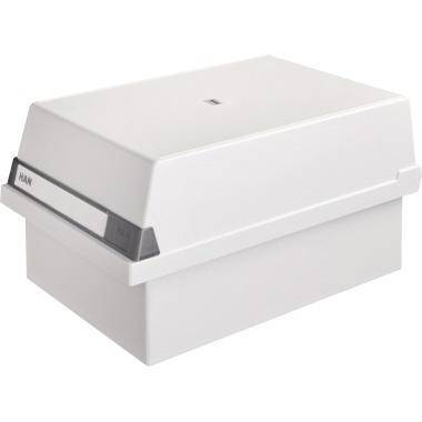 HAN Karteikasten 955-11 DIN A5 quer max. 1300Karten PS lichtgrau