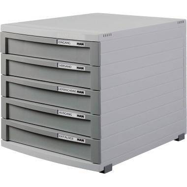 HAN Schubladenbox CONTUR 1505-19 DIN B4 5Schubfächer dunkelgrau
