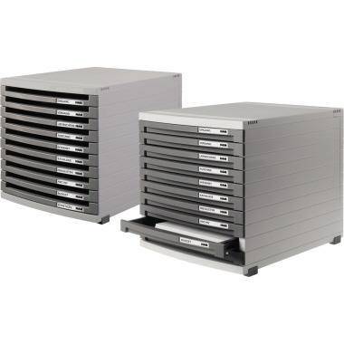 HAN Schubladenbox CONTUR 1510-13 A4/B4/C4 10Schübe geschl. sw/sw