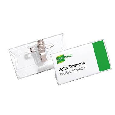 DURABLE Namensschild 812119 75x40mm Acryl tr 25 St./Pack.