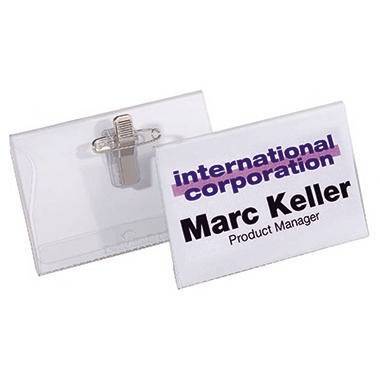 DURABLE Namenschild 810119 90x54mm Kunststoff tr 50 St./Pack.