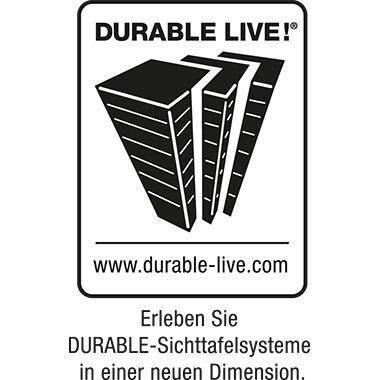 DURABLE Namenschild 810119 90x54mm Kunststoff tr 50 St./Pack.