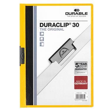 DURABLE Klemmmappe DURACLIP 30 220004 DIN A4 Polyethylen gelb