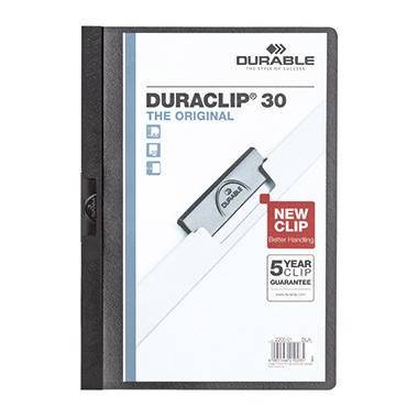 DURABLE Klemmmappe DURACLIP 30 220001 DIN A4 Polyethylen schwarz