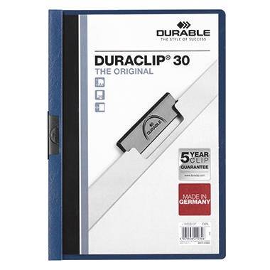 DURABLE Klemmmappe DURACLIP 30 220007 DIN A4 Polyethylen d.blau
