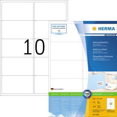 Herma Etikett 4268 99,1 x 57 mm matt Papier weiß 1.000 St./Pack.