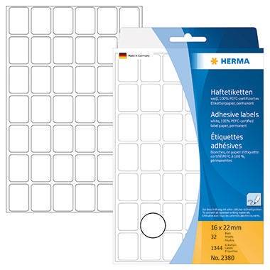 HERMA Vielzwecketikett 2380 16x22mm Papier weiß 1.344 St./Pack.