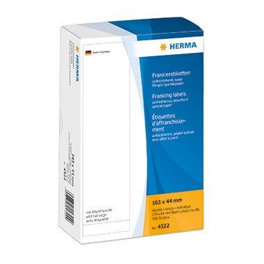 HERMA Frankieretikett 4322 163x44mm einzeln weiß 500 St./Pack.