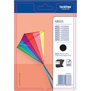 Brother Tintenpatrone LC223BK 550 Seiten schwarz