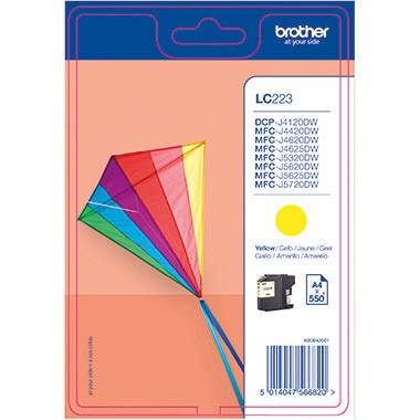 Brother Tintenpatrone LC223Y 550 Seiten gelb