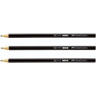 Faber-Castell Bleistift 111100 Sechseckform HB schwarz 12 Stück